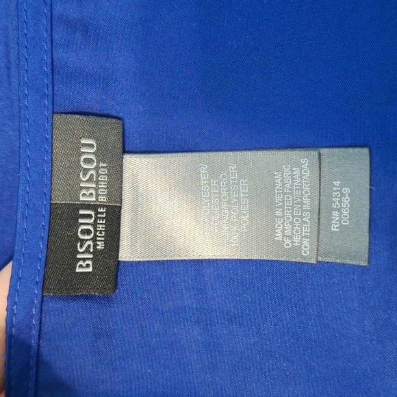 Nwt Bisou Bisou Blue Flowy Summer Dress Size 8 - Picture 5 of 6